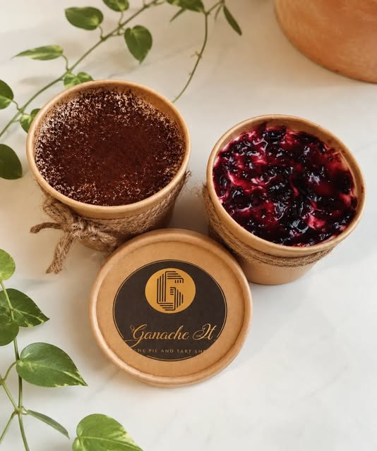 Tiramisu and mixed berry jars